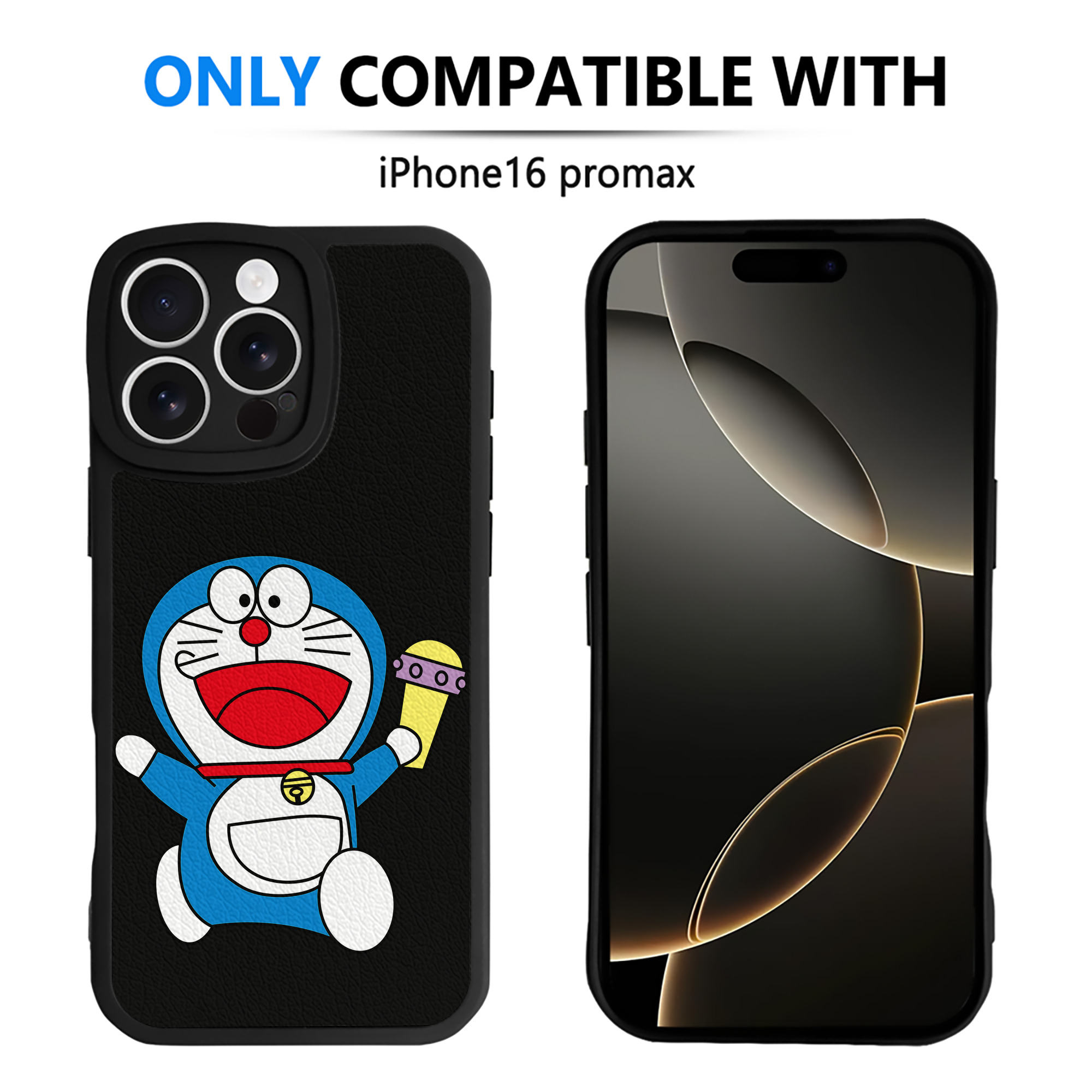 （画像用） ドラえもん Doraemon 【iPhone 16シリーズ対応】シリコンスマホケース（レザー調） 材質：シリコン